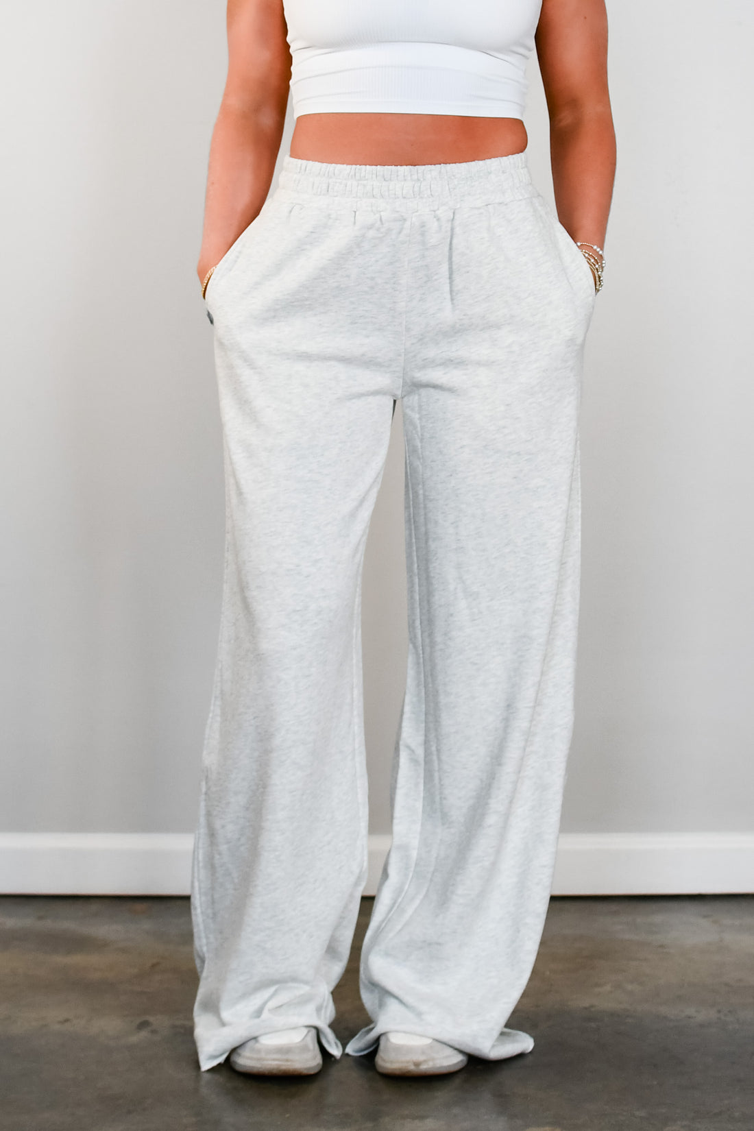 Tooloolah Baseline Straight Leg Joggers - Heather Grey