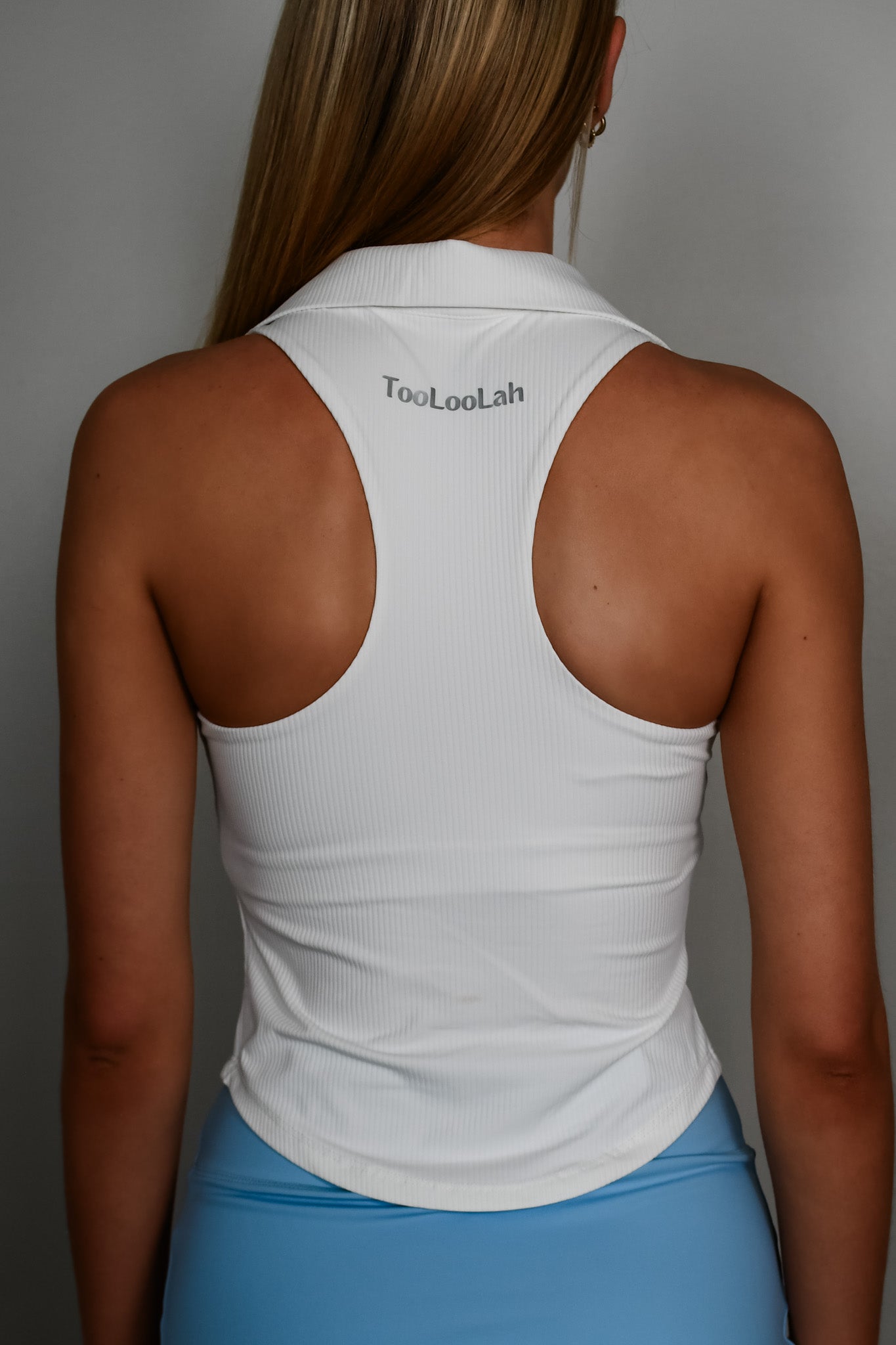 TooLooLah Ace Collar Tank - White