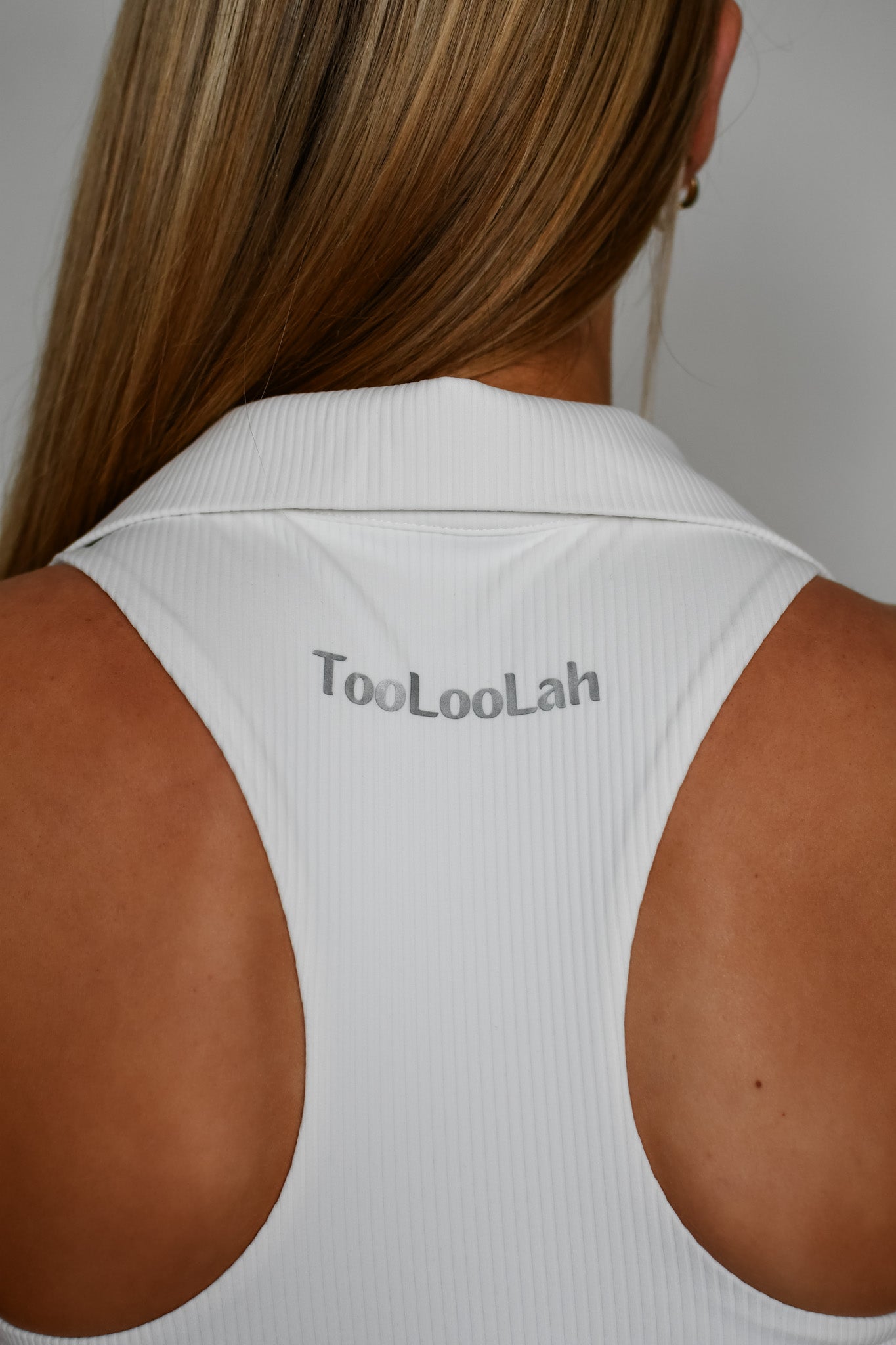 TooLooLah Ace Collar Tank - White