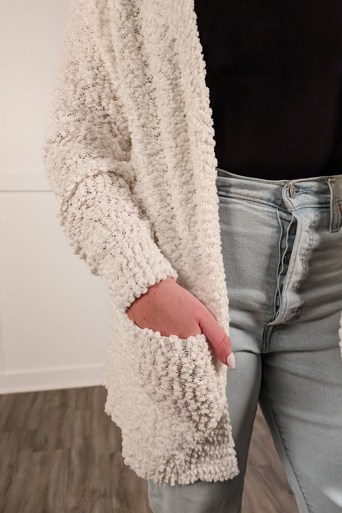 Over You Again Popcorn Cardigan - Ivory