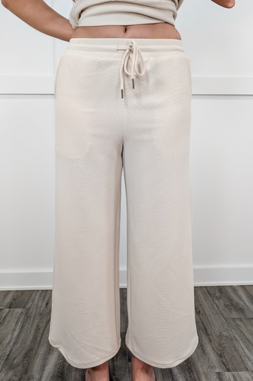 Mind Made Wide Leg Pants - Beige