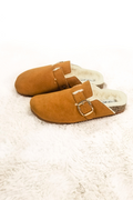 Snug Sara Fur Clogs - Tan