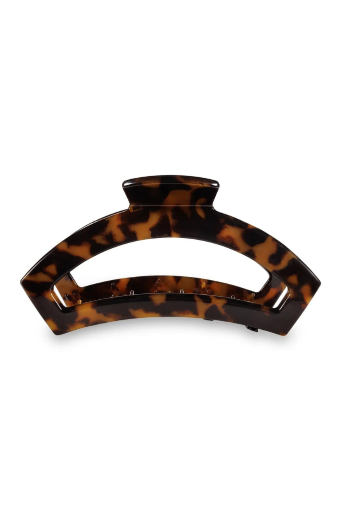 TELETIES Open Large Hair Clip- Tortoise