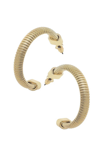 Constance Watch Band Hoop Earrings- Gold