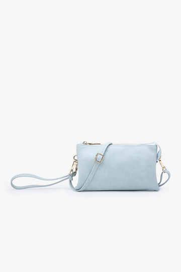 Riley 3 Compartment Crossbody- Powder Blue