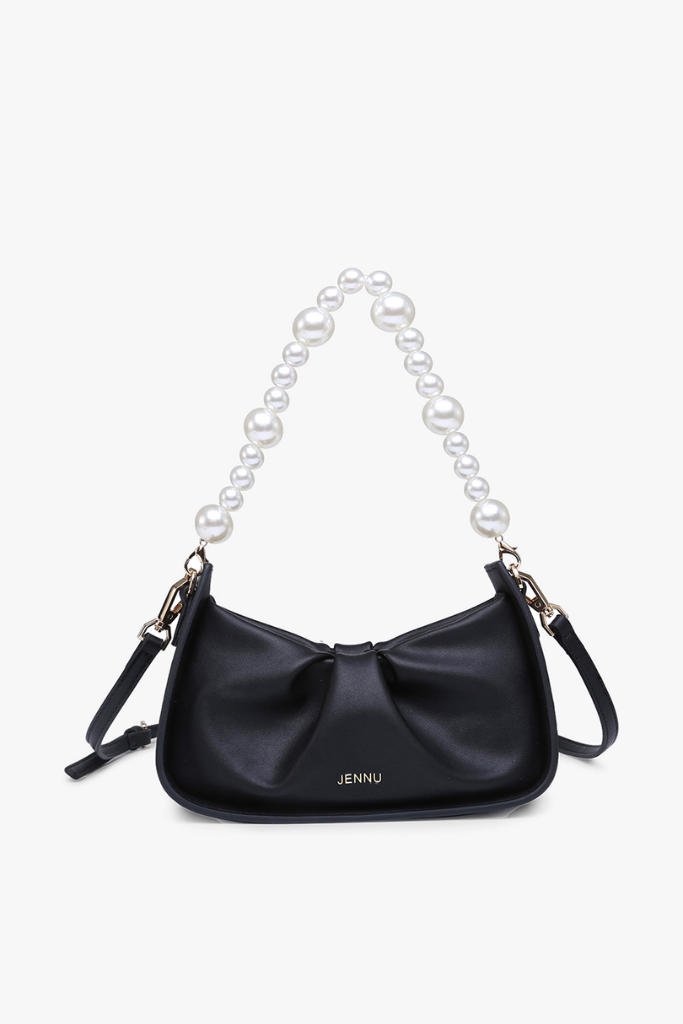 Ibiza Pearl Shoulder Bag- Black