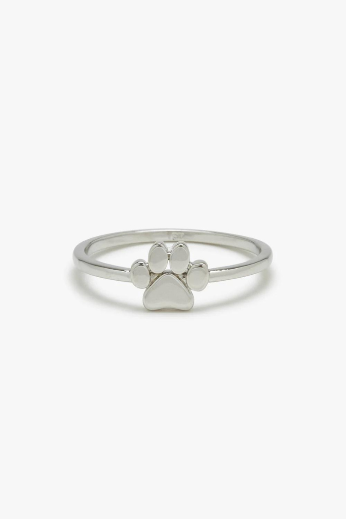 Pura Vida Paw Print Ring- Silver