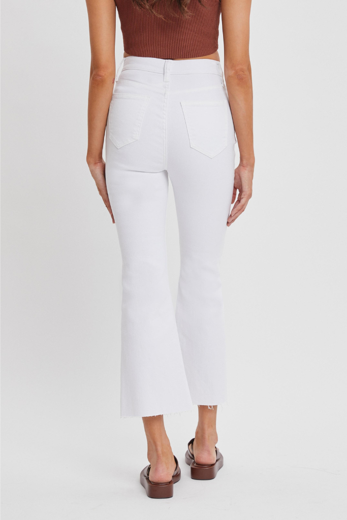 Play The Radio Cropped Jeans - White