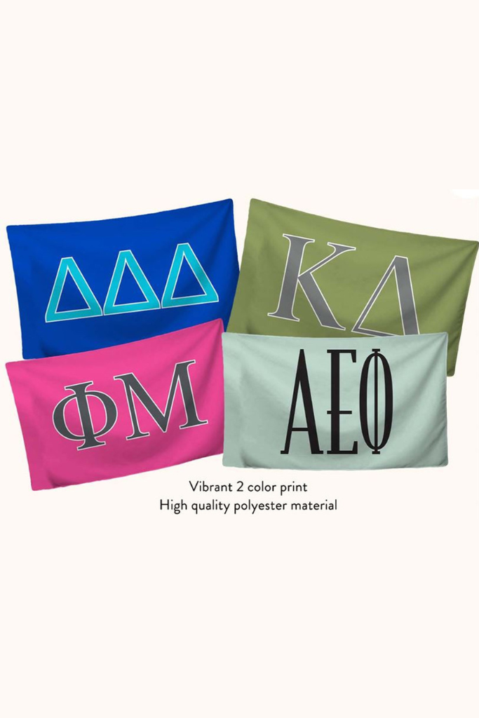 Sorority Greek Letter Flag - 2 Colors