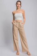 Different News Linen Pants - Khaki