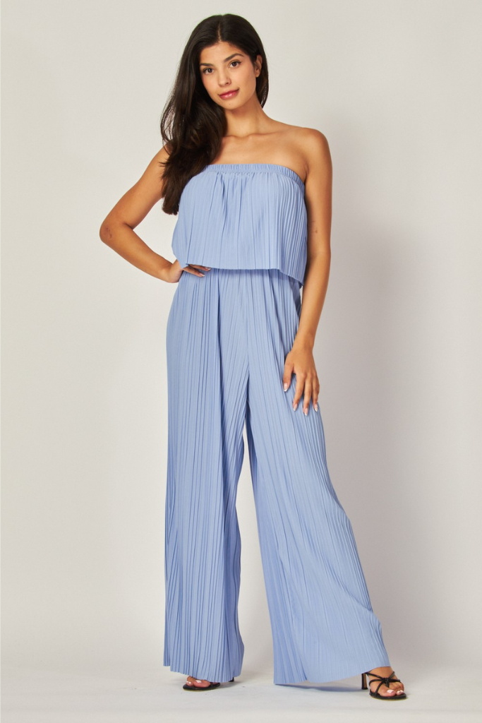 Seal The Deal Jumpsuit - Blue