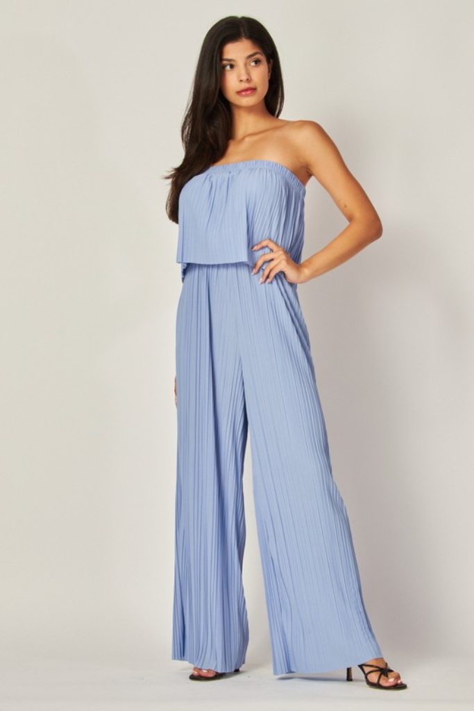 Seal The Deal Jumpsuit - Blue