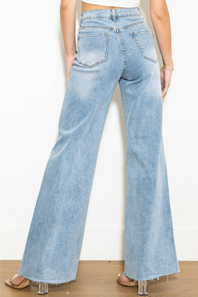 For Good Wide Leg Jeans- Light Wash