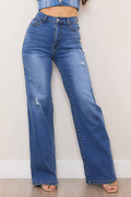 Talk Later Wide Leg Jeans - Medium Wash