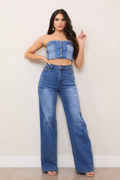 Talk Later Wide Leg Jeans - Medium Wash