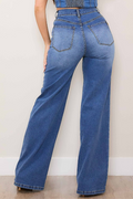 Talk Later Wide Leg Jeans - Medium Wash