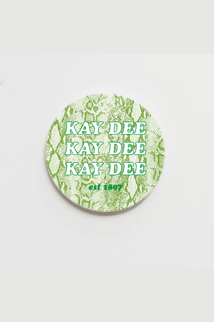 Kappa Delta Greek Snake Print Button - 3 Inch