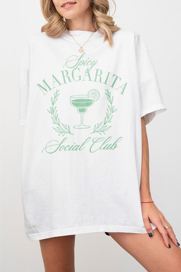 Spicy Marg Club Graphic Tee - White