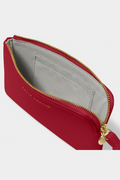 KL Small Wristlet Pouch - Garnet Red