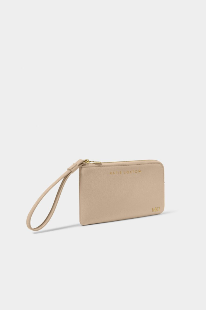 KL Small Wristlet Pouch - Light Taupe