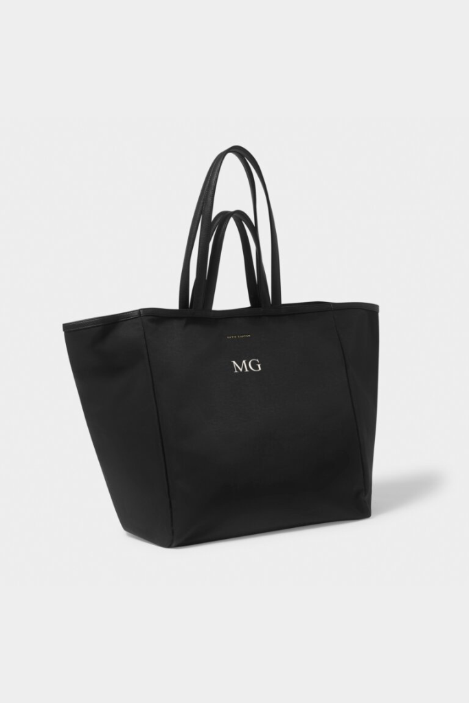 KL Nylon- Luxe Oversized Tote Bag - Black