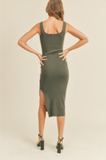 Bring Us Back Midi Dress - Olive