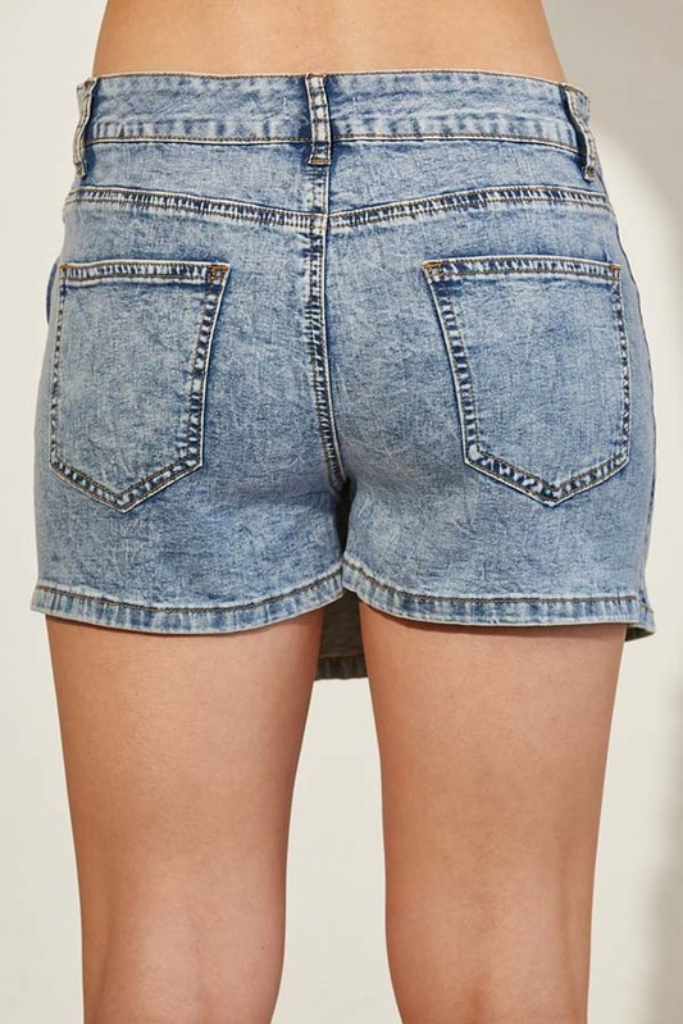 Give You Joy Denim Skort - Blue