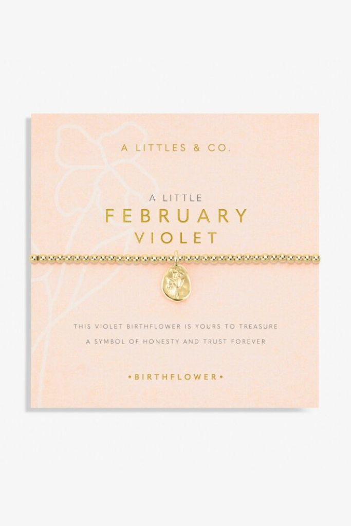 A LIttle &#039;Birth Flower&#039; Bracelet - Gold