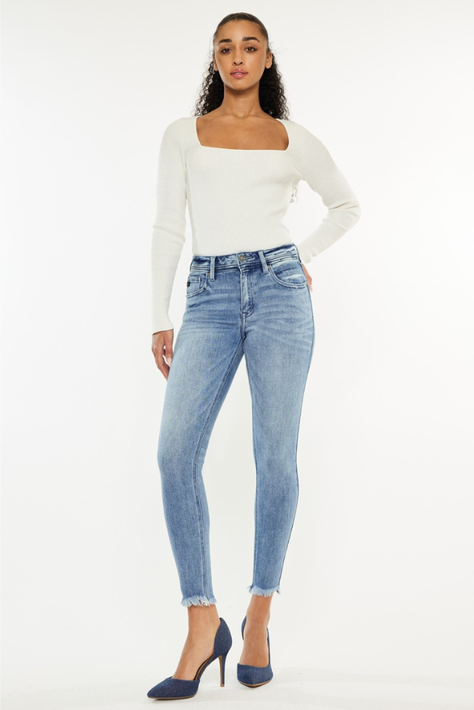 Fast Lane Skinny Jeans - Medium Wash