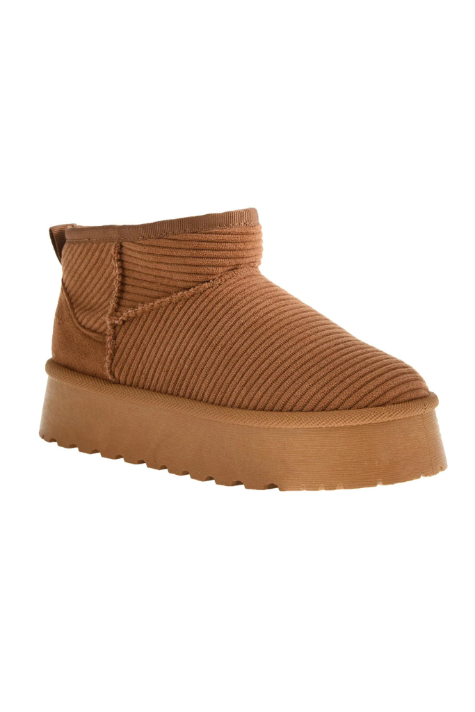 DL Yarroh Corduroy Booties  - Tan