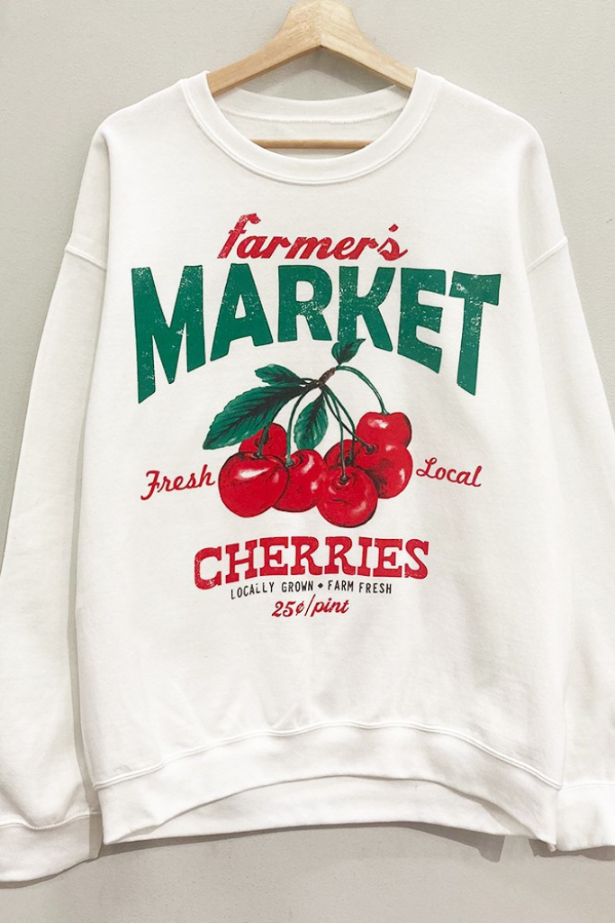 Local Cherries Sweatshirt - White