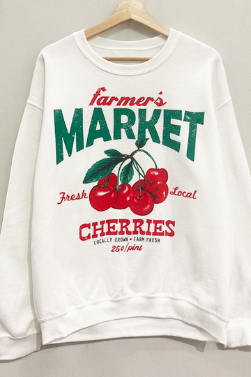 Local Cherries Sweatshirt - White