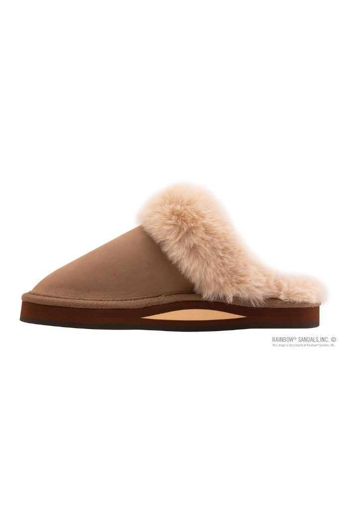 Rainbow Sunset Snug Slippers - Dark Brown