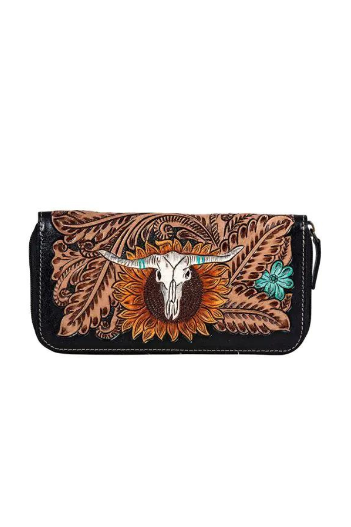 Myra Spirit Of The Herd Hand-Tooled Wallet