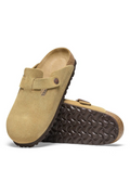 Birkenstock Boston Suede- Latte Cream