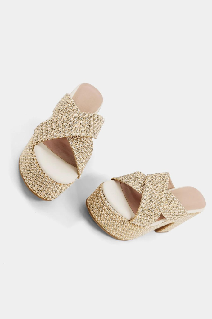 Imelda Wedges - Beige