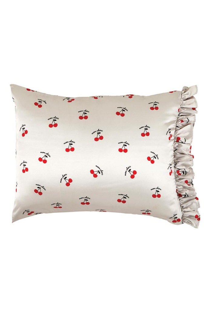 Claire Satin Pillowcase - Cherry