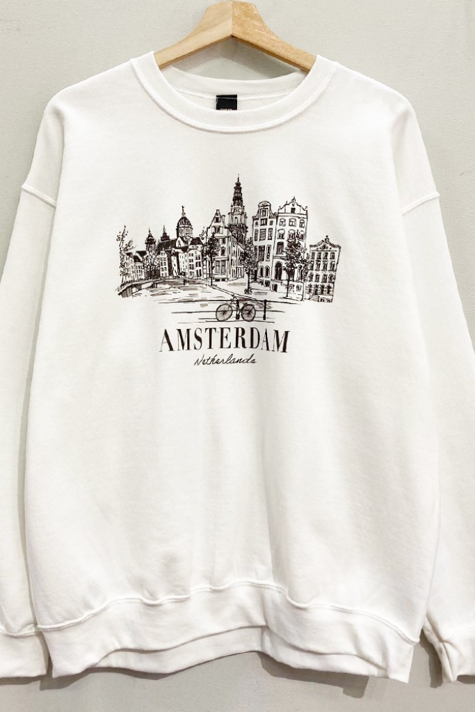 Amsterdam  Graphic Sweatshirt - White