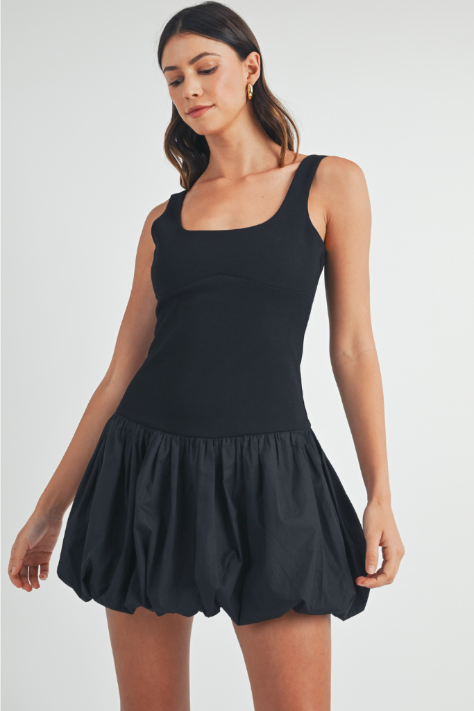 Pure Grace Bubble Dress - Black