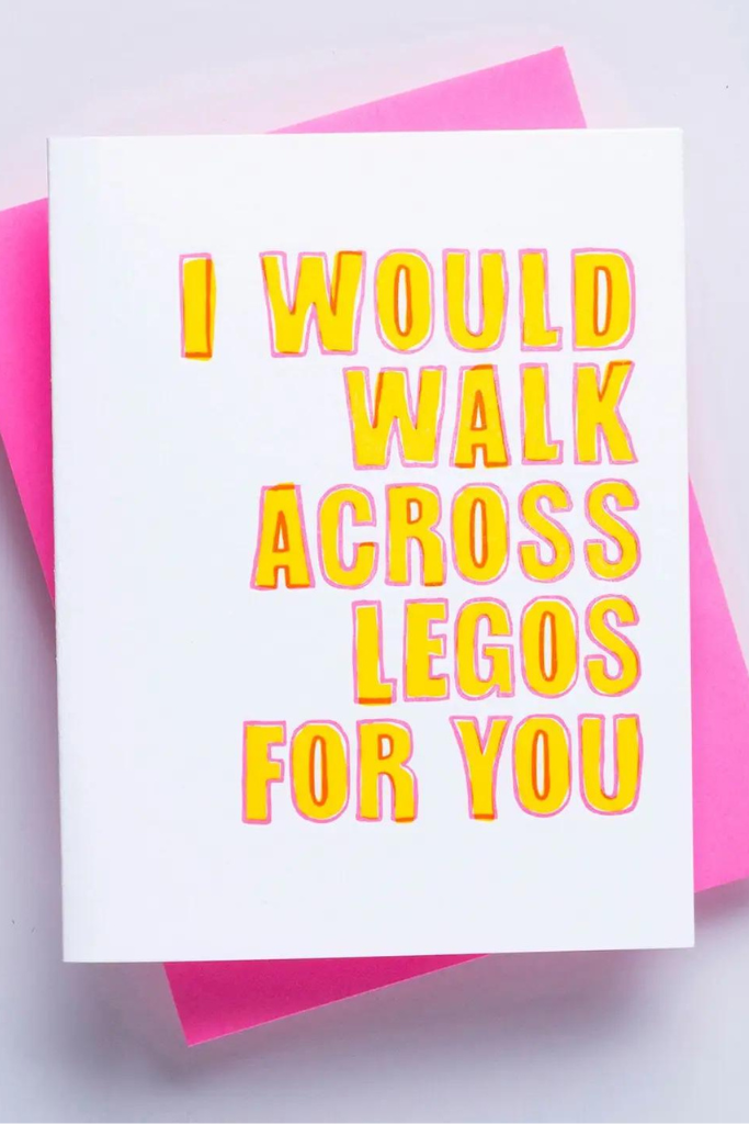 Walk Across Legos Greeting Card