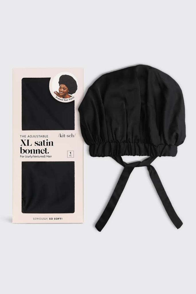 Kitsch Satin Sleep XL Bonnet - Black