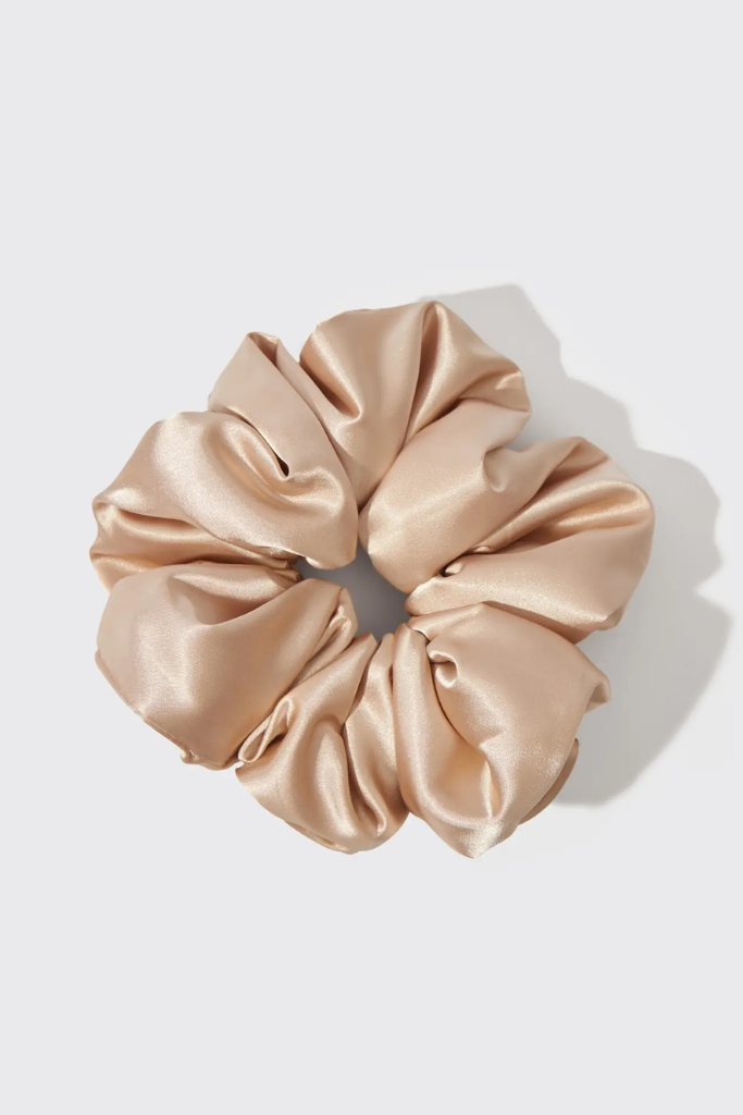 Holiday Cloud 9 Satin Pillow Scrunchie - Champagne