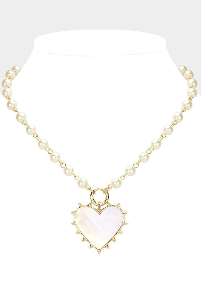 Pearl Kisses Pendant Necklace - Gold