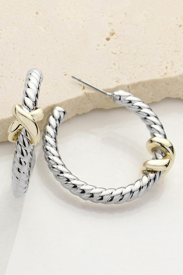 For A Second Hoop Earrings - Silver/Gold