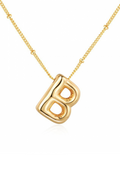 Bubble Balloon Initial Necklace - Gold