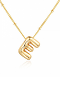 Bubble Balloon Initial Necklace - Gold