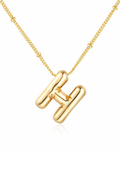 Bubble Balloon Initial Necklace - Gold