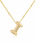 Bubble Balloon Initial Necklace - Gold