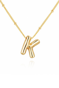 Bubble Balloon Initial Necklace - Gold