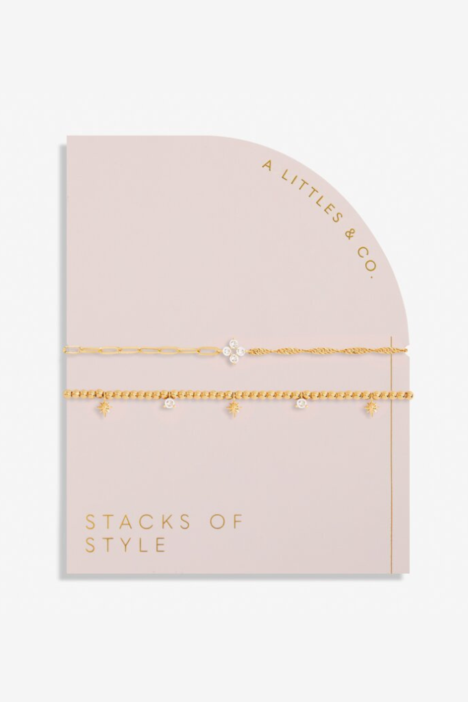 Stacks Of Style Star Bracelet Set in Gold-Tone Plating